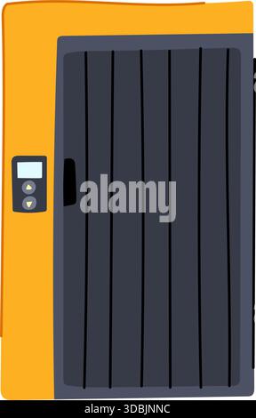 Elevator door illustrating ascent descent movement service Stock Vector
