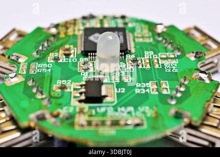 usb hub circuit board connecting peripheral devices theme , Stock Photo