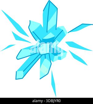 Ice crystal blast effect vector illustration design Stock Vector