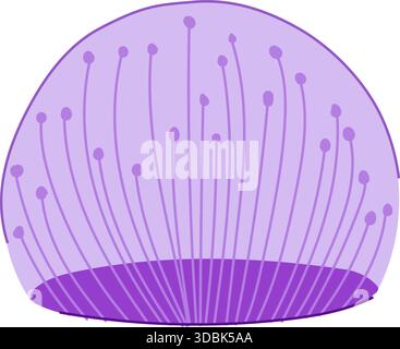 Purple magic energy shield protecting from impact Stock Vector