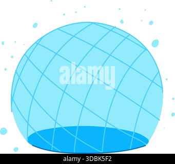 Blue magic shield protecting invisible content Stock Vector
