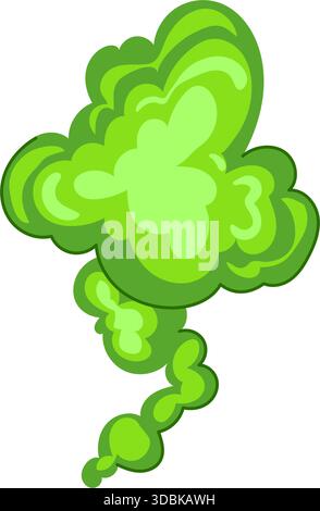 Green toxic gas cloud representing bad odor or pollution Stock Vector