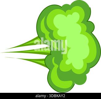 Green cloud of poison gas or smoke Stock Vector
