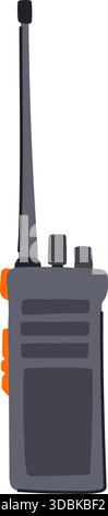 Two way radio walkie talkie communication device illustration Stock Vector