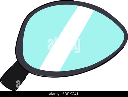 Car side mirror showing reflection safety concept Stock Vector