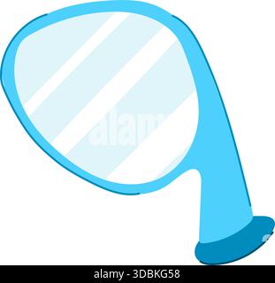 Car side view mirror showing safety driving concept Stock Vector