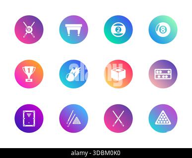 Billiards, pool, game Stock Vector