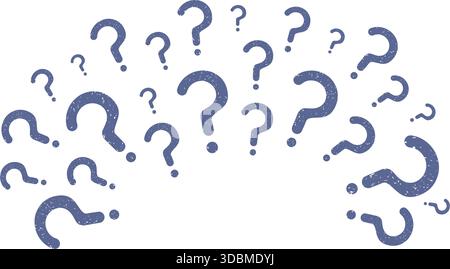 Question mark hand drawn doodle frame design, vector illustration Stock Vector