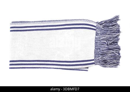 Scarf with fringe isolated on white background Stock Photo