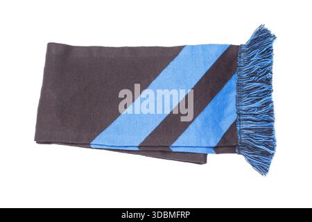 Scarf with fringe isolated on white background Stock Photo