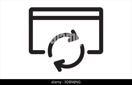 Browser Refresh Icon Web Page Reload Symbol Stock Vector