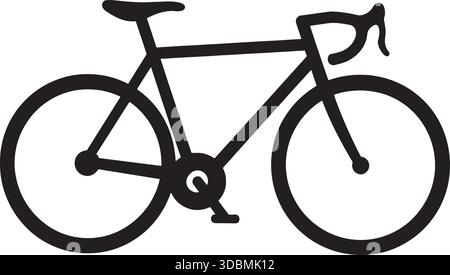 Bicycle Silhouette Vector Icon Cycling Transport Symbol Stock Vector