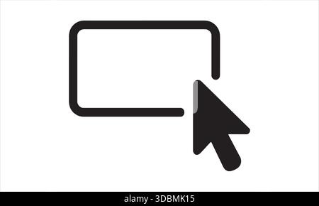 GUI Interaction Icon Cursor Click Window Interface Symbol Stock Vector