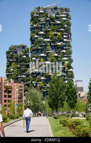 Milan skyline with buildings of the porta nuova and varesine project ...