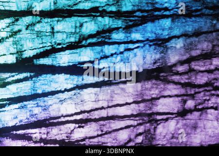 Soft abstract color gradient defocused background,  defocused water surface with tree reflection Stock Photo
