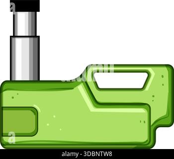 Green car jack lifting tool for vehicle repair Stock Vector
