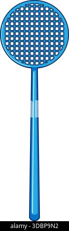 Blue fly swatter controlling flying insects and pests Stock Vector