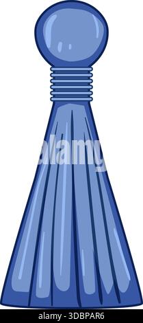 Blue cartoon ice bag applying cold therapy concept Stock Vector