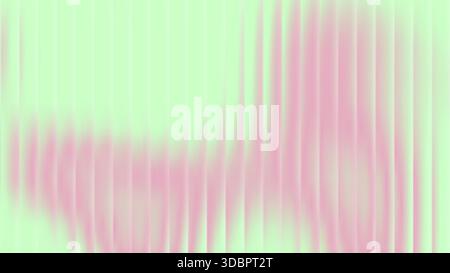 Ribbed glass background with refraction effect. Reeded glass with green and red gradient. Abstract vector background Stock Vector