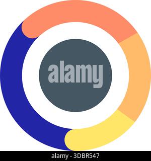 Data analytics pie chart showing business information Stock Vector