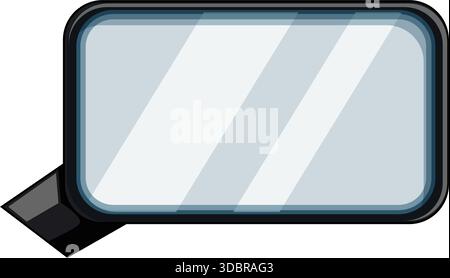 Car side mirror reflecting safety and driving concept Stock Vector