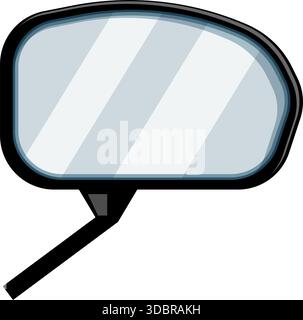 Car side mirror or rear view mirror icon Stock Vector