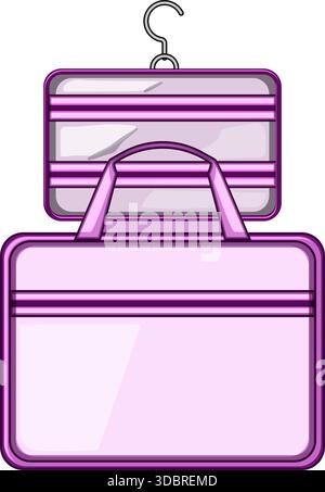 Travel toiletry bags with hook for personal care Stock Vector