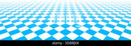 Blue checkerboard floor fading in perspective. Pool checkered tile ...