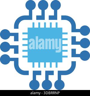 AI technology, Artificial Intelligence, AI processor chip Ai Symbol, Intelligence sign, innovation futuristic Stock Vector