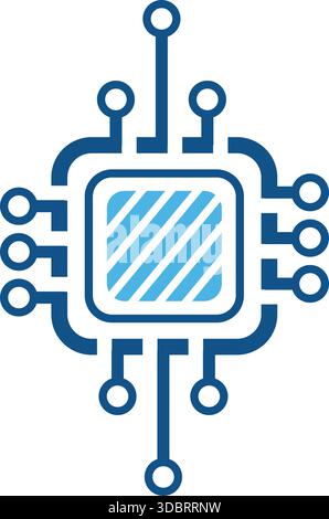 AI technology, Artificial Intelligence, AI processor chip Ai Symbol, Intelligence sign, innovation futuristic Stock Vector