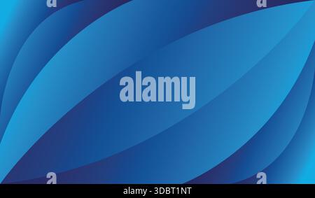 Dynamic abstract background with smooth diagonal wave shapes and gradients in dark and bright blue colors technology backdrop banner vector Stock Vector