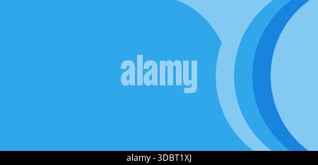 A modern abstract background with shades of blue in smooth layered circle and curved shapes. vector illustration backdrop for business presentations Stock Vector