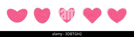 Pink Y2K aesthetic featuring grainy textures, dotwork patterns, and geometric shapes. Retro digital design with grunge effects, brush strokes, and Stock Vector