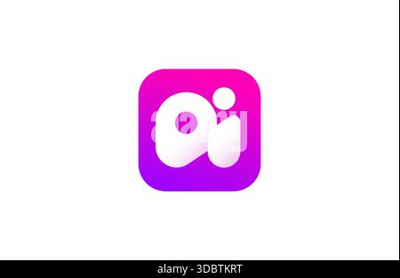 AI technology logo monogram app icon for chatbot assistant, startup software digital branding. Futuristic AI tech symbols for mobile UI, web interface Stock Vector