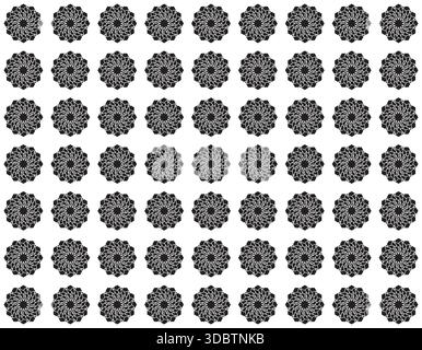 Pointed motif morrocan style monochrome seamless pattern; geometric motif repeating; black and white pattern Stock Vector