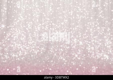 A background of pink sequins cascading over a subtle gray gradient creates a festive and radiant texture. Stock Photo