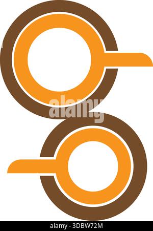 Circular Letter O Monogram Logo Design Icon Vector Template Stock Vector