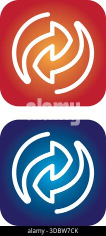 Abstract Spiral Motion arrow Recycle  Logo Vector Template Icon Design Stock Vector