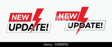 New Update Graphic Design Elements Stock Vector