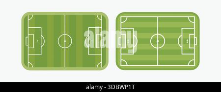 Football Field Diagrams Set Stock Vector