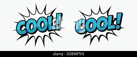 comic book style cool speech bubbles Stock Vector