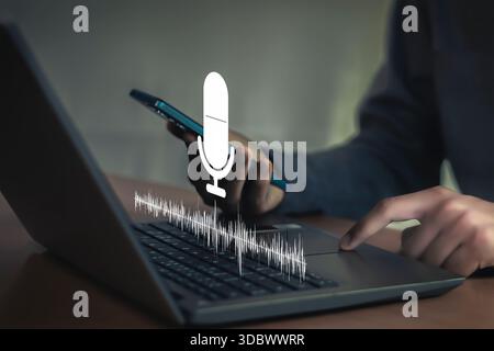 Digital chatbot, chat assistant, AI robot, artificial intelligence, chat technology, concept Stock Photo