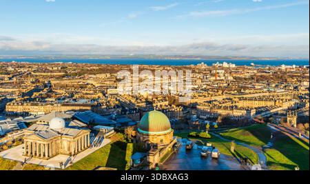 EDINBURGH, SCOTLAND - DECEMBER 08, 2025: View of Edinburgh from Calton Hill Stock Photo