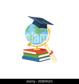 Global Education Study Abroad Concept Stock Vector