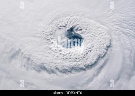 Hurricane Melissa 2025. Powerful hurricane seen from space with a ...