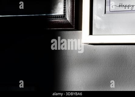 Morning light shines on a wall Stock Photo