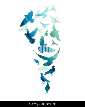Flying White Dove Bird Animal Vector Stock Vector Image & Art - Alamy