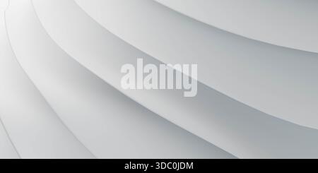 Abstract white wave texture 3d rendering Stock Photo