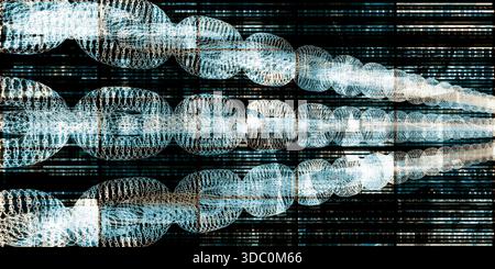 Projecting the Future in a Digital Art Abstract Stock Photo
