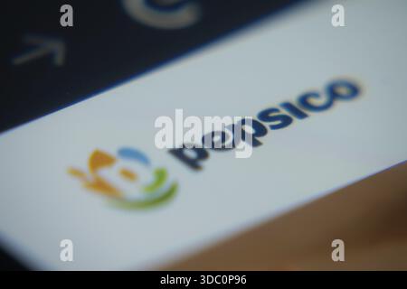 Dhaka, Bangladesh- 02 Dec 2025: A Close-up of a laptop screen is displaying the Pepsico web interface in a browser Stock Photo